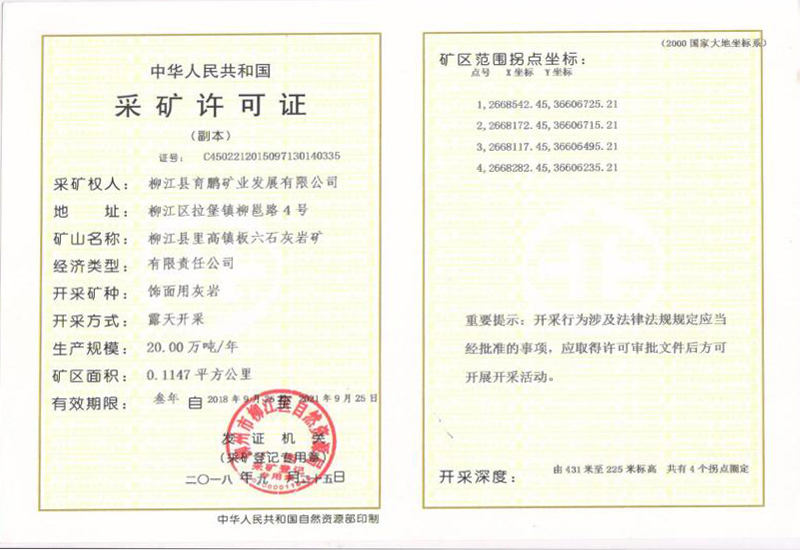 采礦許可證 Mining License